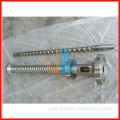 Bimetallic extrusion screw barrel for HDPE/LDPE/LLDPE blow molding machine